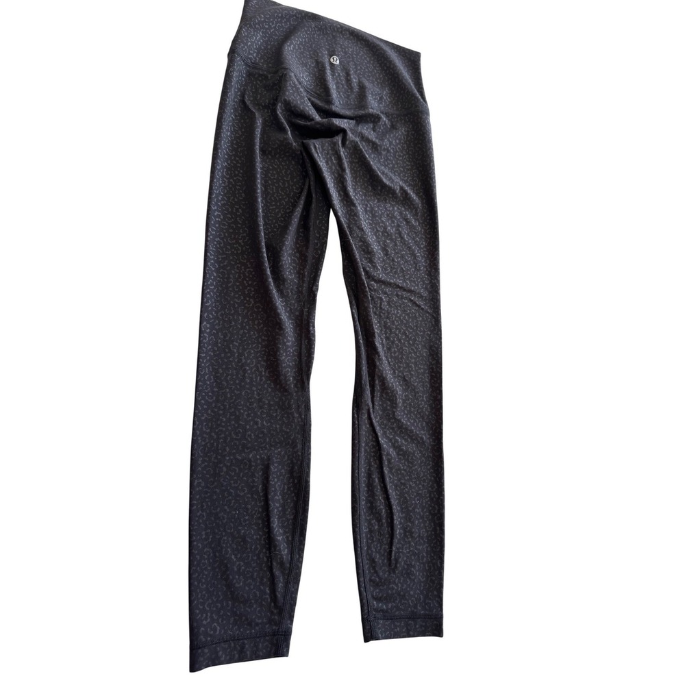 Lululemon Align High Rise Size 4 Women's RARE Leopardo  Micro  Emboss, BLACK - Picture 7 of 7